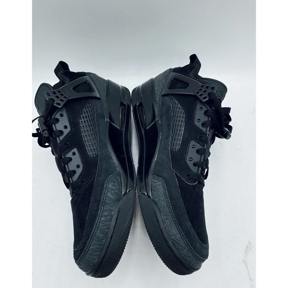 Jordan Spizike Low Black Cat Sneakers Men's 9 Black w Nubuck Suede FQ1759-001